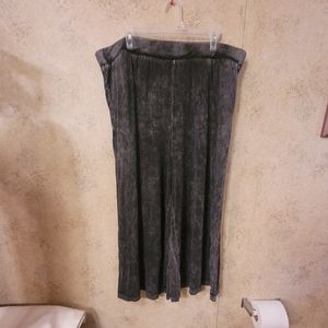 Torrid Fade Out Charcoal Grey Wide Leg Stretch Capris